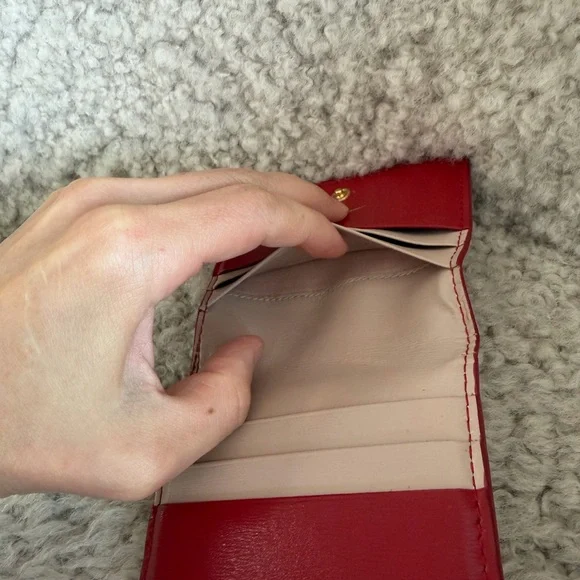 Salvatore Ferragamo Gancini City French Wallet in Lipstick Red - Picture 7 of 10